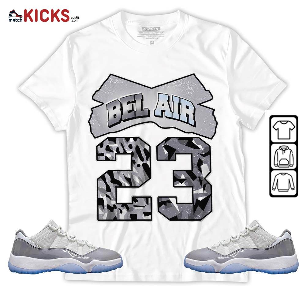 Fresh Bel Air Number 23 Sneaker Shirt Match Cement Grey 11s, Jordan 11 Low Cement Grey MKO T-Shirt Fresh Bel Air Number 23 Sneaker Shirt Match Cement Grey 11s, Jordan 11 Low Cement Grey MKO T-Shirt