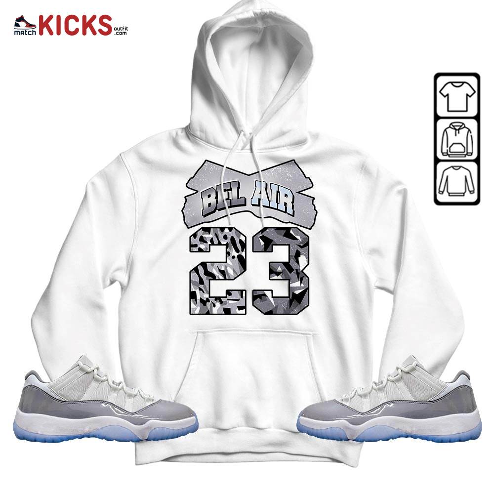 Fresh Bel Air Number 23 Sneaker Shirt Match Cement Grey 11s, Jordan 11 Low Cement Grey MKO T-Shirt Fresh Bel Air Number 23 Sneaker Shirt Match Cement Grey 11s, Jordan 11 Low Cement Grey MKO T-Shirt