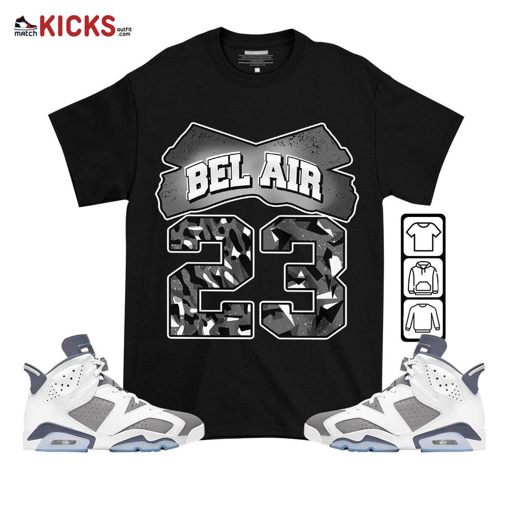 Fresh Bel Air Number 23 Sneaker Shirt Match Retro Cool Grey 6s, Jordan 6 Cool Grey MKO T-Shirt