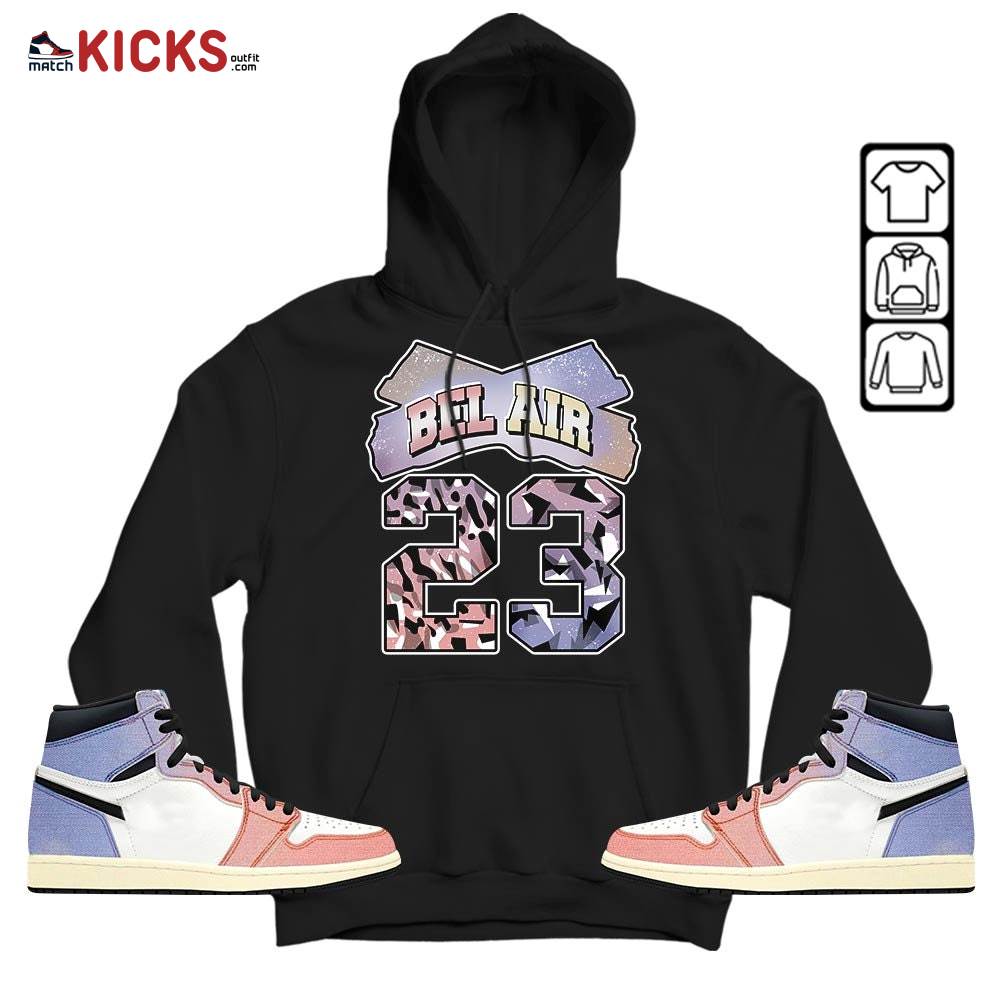 Fresh Bel Air Number 23 Sneaker Shirt Match Retro Skyline 1s, Jordan 1 High OG Skyline MKO Hoodie Fresh Bel Air Number 23 Sneaker Shirt Match Retro Skyline 1s, Jordan 1 High OG Skyline MKO Hoodie