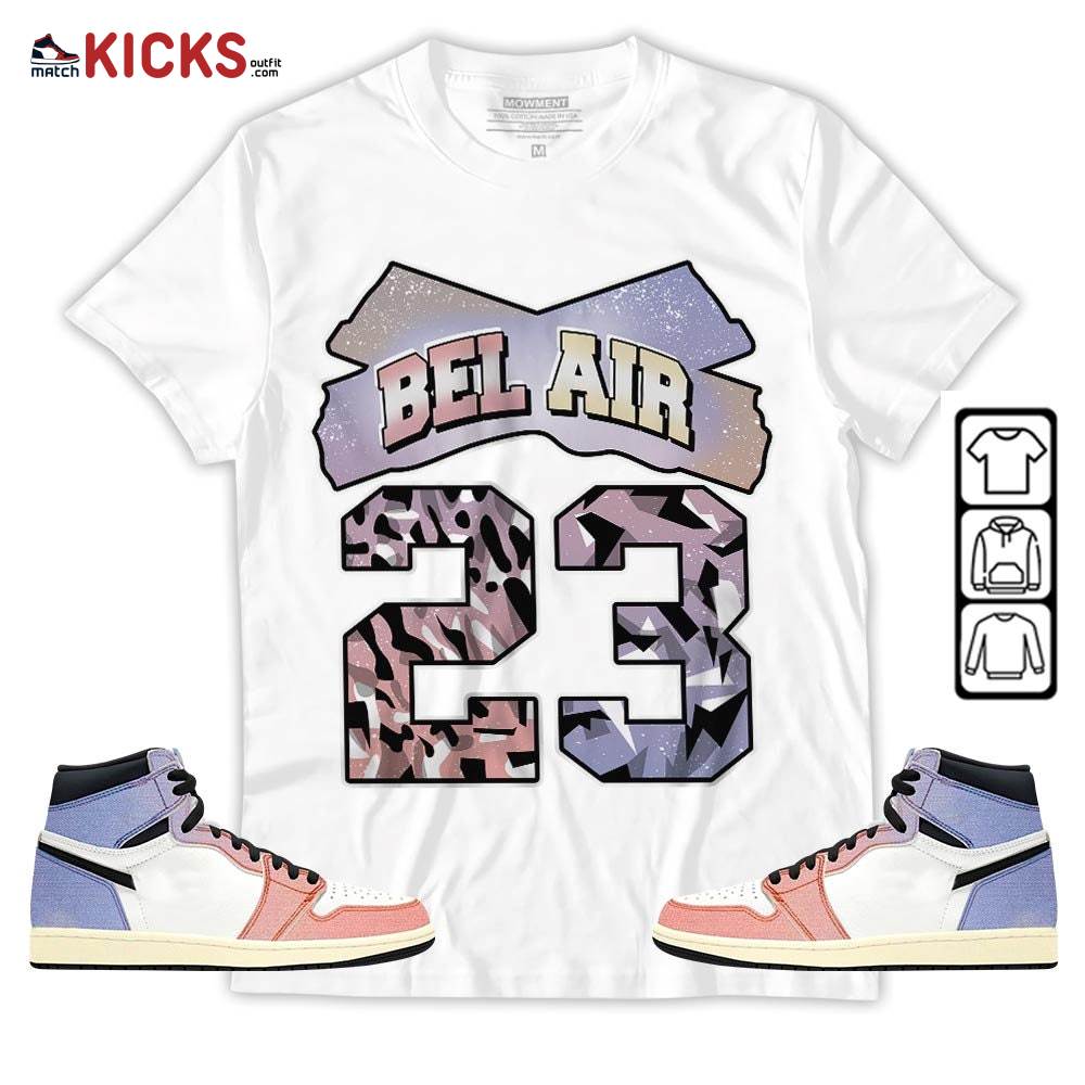 Fresh Bel Air Number 23 Sneaker Shirt Match Retro Skyline 1s, Jordan 1 High OG Skyline MKO T-Shirt