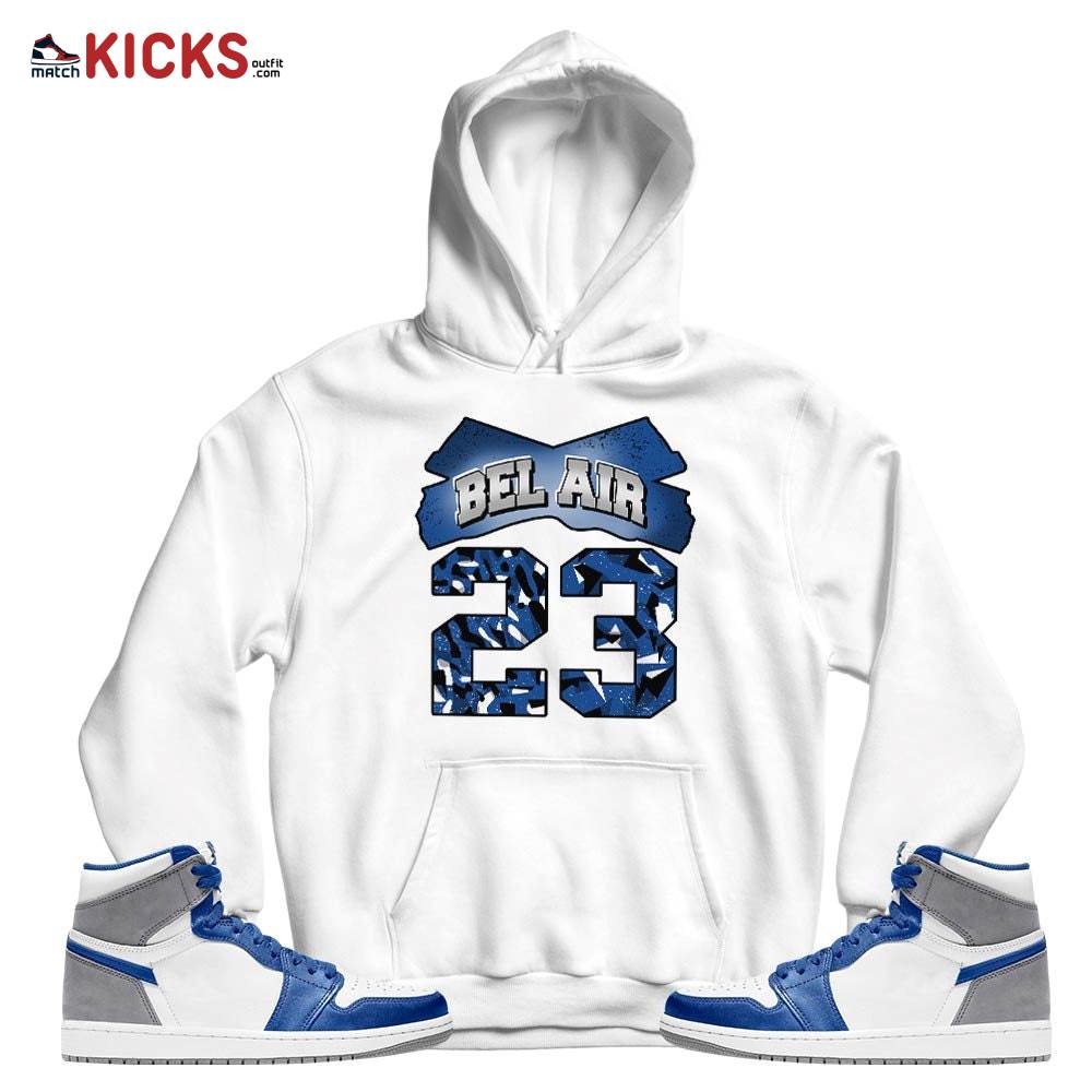 Fresh Bel Air Number 23 Sneaker Shirt Match True Blue 1s, Jordan 1 High OG True Blue MKO T-Shirt Fresh Bel Air Number 23 Sneaker Shirt Match True Blue 1s, Jordan 1 High OG True Blue MKO T-Shirt