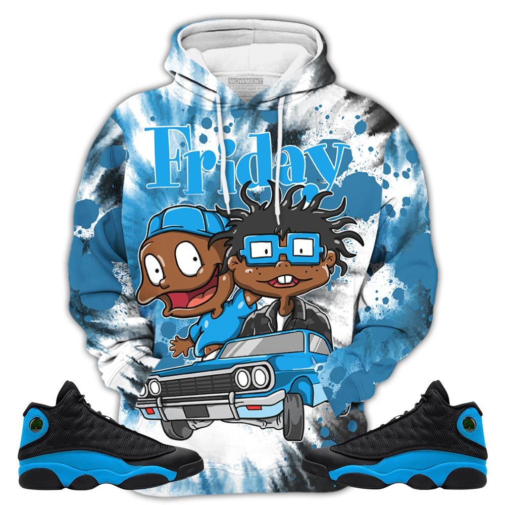 Friday Cartoon 90S Sneaker Shirt Match Black University Blue 13S, Jordan 13 Black University Blue 2022 Hoodie Sweatshirt Tee All Over Print MKO Shirt Friday Cartoon 90S Sneaker Shirt Match Black University Blue 13S, Jordan 13 Black University Blue 2022 Hoodie Sweatshirt Tee All Over Print MKO Shirt