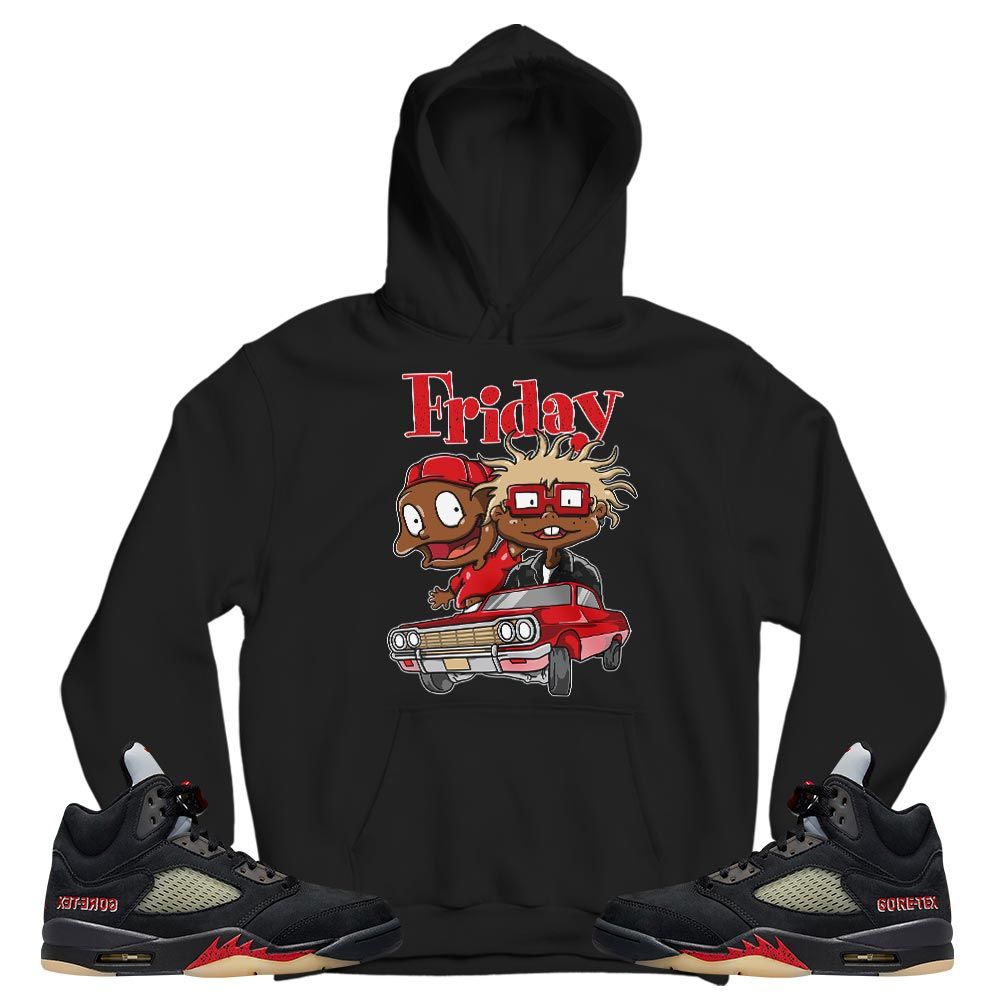 Friday Cartoon 90s Sneaker Shirt Match Gore-Tex 5s, Jordan 5 GORE-TEX Off Noir MKO T-Shirt
