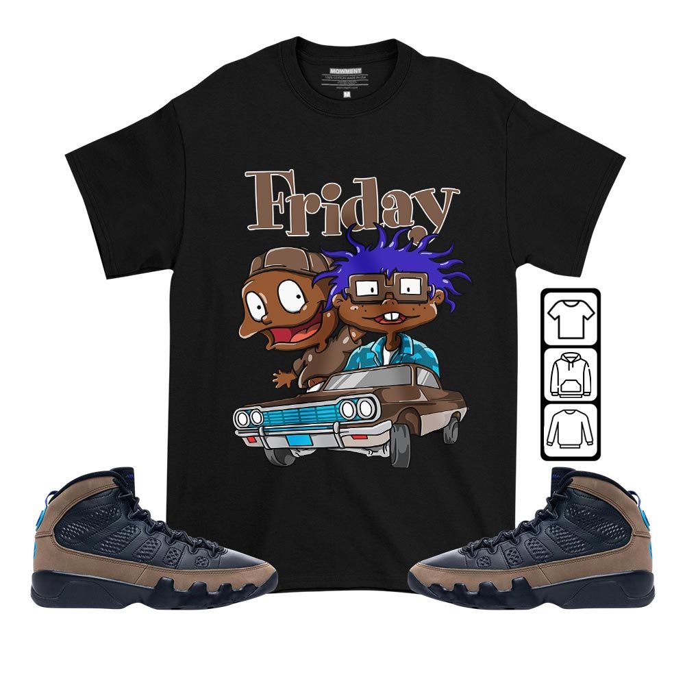 Friday Cartoon 90s Sneaker Shirt Match Olive Concord 9s, Jordan 9 Olive Concord MKO T-Shirt