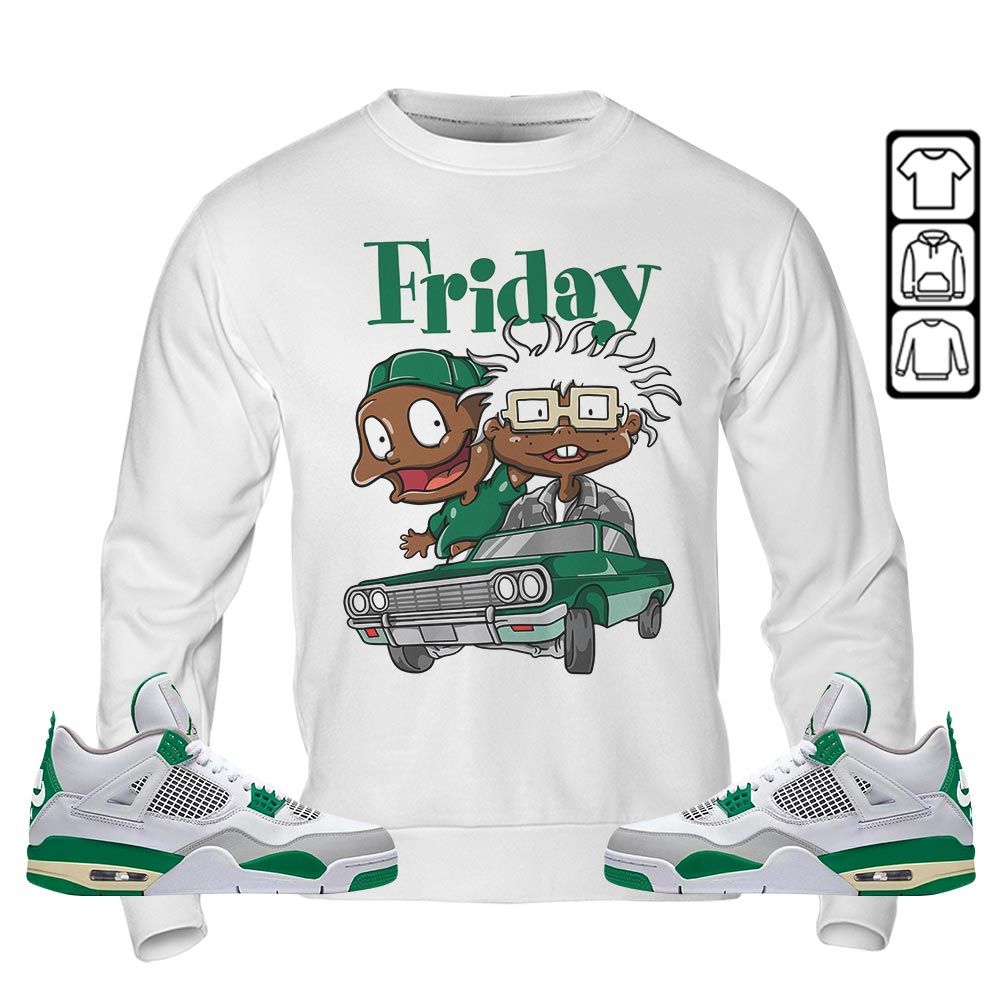 Friday Cartoon 90s Sneaker Shirt Match Retro Pine Green 4s, Jordan 4 Pine Green MKO T-Shirt Friday Cartoon 90s Sneaker Shirt Match Retro Pine Green 4s, Jordan 4 Pine Green MKO T-Shirt