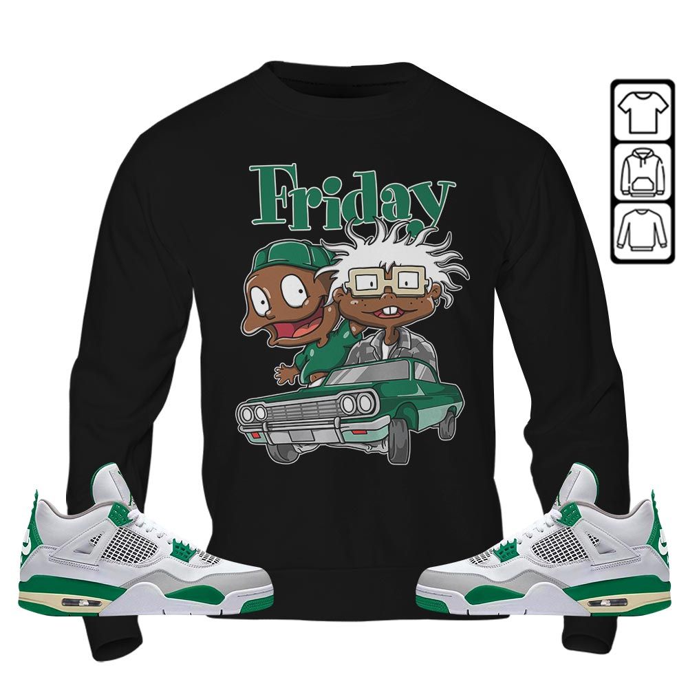 Friday Cartoon 90s Sneaker Shirt Match Retro Pine Green 4s, Jordan 4 Pine Green MKO T-Shirt Friday Cartoon 90s Sneaker Shirt Match Retro Pine Green 4s, Jordan 4 Pine Green MKO T-Shirt