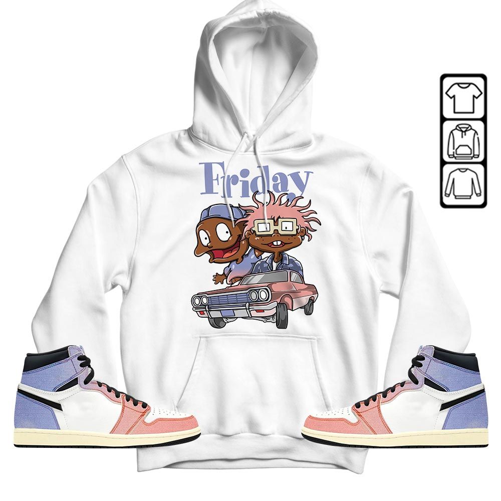 Friday Cartoon 90s Sneaker Shirt Match Retro Skyline 1s, Jordan 1 High OG Skyline MKO T-Shirt