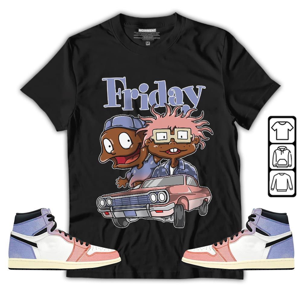 Friday Cartoon 90s Sneaker Shirt Match Retro Skyline 1s, Jordan 1 High OG Skyline MKO T-Shirt
