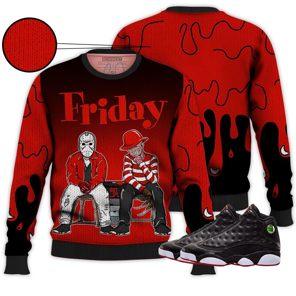 Friday Horror 03 Sneaker Shirt Match Retro Playoffs 13S, Jordan 13 Playoffs Hoodie Sweatshirt Tee All Over Print MKO Shirt Friday Horror 03 Sneaker Shirt Match Retro Playoffs 13S, Jordan 13 Playoffs Hoodie Sweatshirt Tee All Over Print MKO Shirt