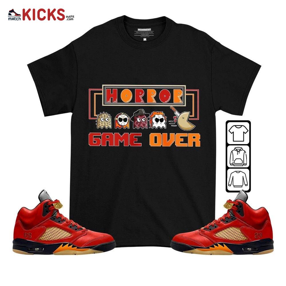 Friday Horror Pixer Sneaker Shirt Match 5 Dunk On Mars, Jordan 5 Mars For Her MKO T-Shirt