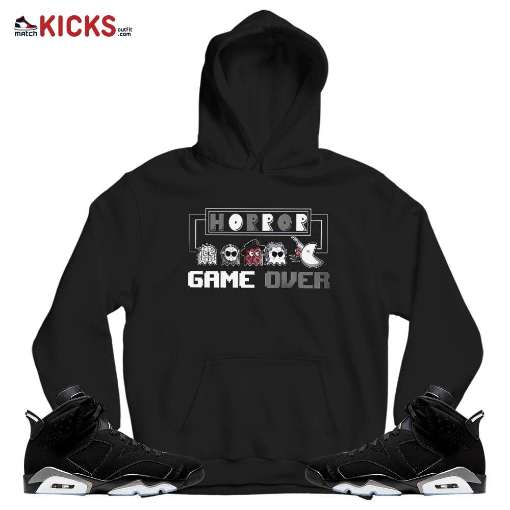 Friday Horror Pixer Sneaker Shirt Match Black Chrome 6s, Jordan 6 Black Chrome MKO T-Shirt Friday Horror Pixer Sneaker Shirt Match Black Chrome 6s, Jordan 6 Black Chrome MKO T-Shirt