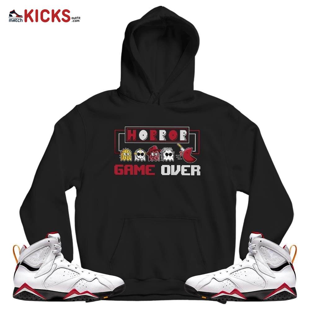 Friday Horror Pixer Sneaker Shirt Match Cardinal 7s, Jordan 7 Retro Cardinal MKO T-Shirt Friday Horror Pixer Sneaker Shirt Match Cardinal 7s, Jordan 7 Retro Cardinal MKO T-Shirt
