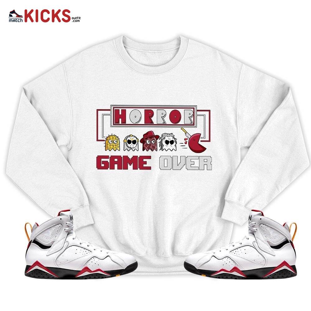 Friday Horror Pixer Sneaker Shirt Match Cardinal 7s, Jordan 7 Retro Cardinal MKO T-Shirt Friday Horror Pixer Sneaker Shirt Match Cardinal 7s, Jordan 7 Retro Cardinal MKO T-Shirt