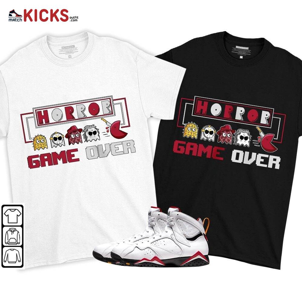 Friday Horror Pixer Sneaker Shirt Match Cardinal 7s, Jordan 7 Retro Cardinal MKO T-Shirt Friday Horror Pixer Sneaker Shirt Match Cardinal 7s, Jordan 7 Retro Cardinal MKO T-Shirt