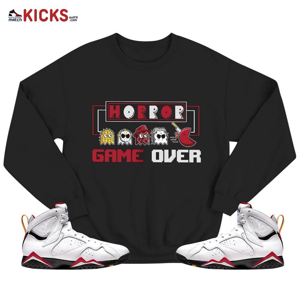 Friday Horror Pixer Sneaker Shirt Match Cardinal 7s, Jordan 7 Retro Cardinal MKO T-Shirt Friday Horror Pixer Sneaker Shirt Match Cardinal 7s, Jordan 7 Retro Cardinal MKO T-Shirt