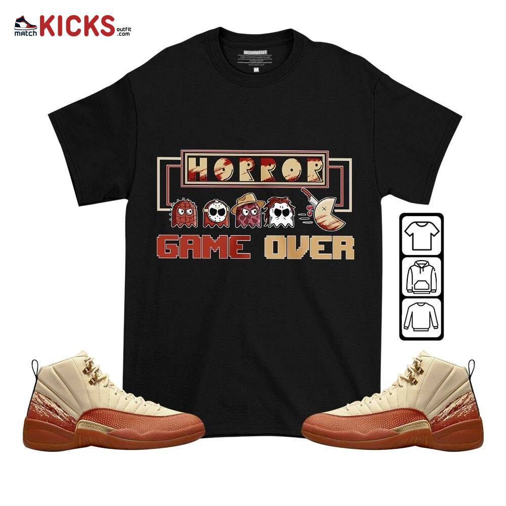 Friday Horror Pixer Sneaker Shirt Match Eastside Golf 12s, Jordan 12 Retro Eastside Golf MKO T-Shirt