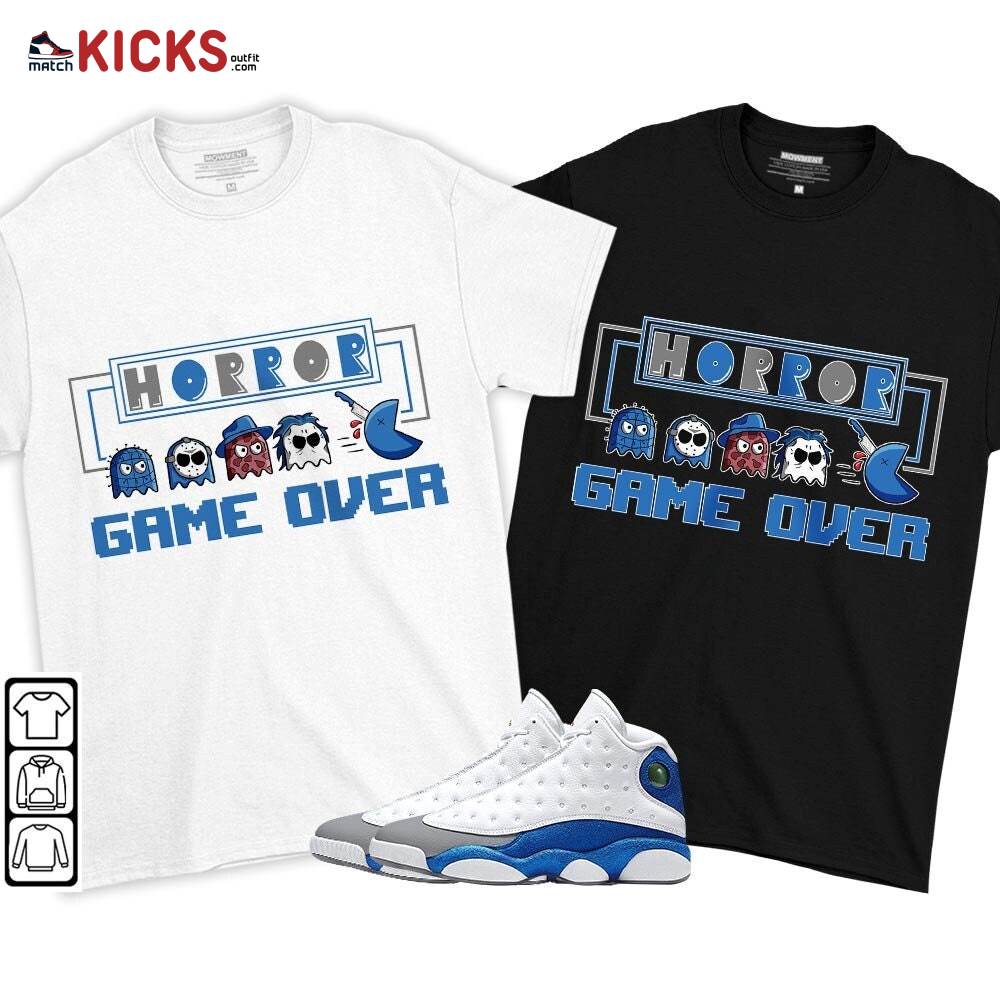 Friday Horror Pixer Sneaker Shirt Match French Blue 13s, Jordan 13 French Blue MKO T-Shirt Friday Horror Pixer Sneaker Shirt Match French Blue 13s, Jordan 13 French Blue MKO T-Shirt