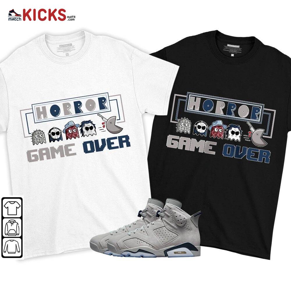 Friday Horror Pixer Sneaker Shirt Match Georgetown 6s, Jordan 6 Retro Georgetown MKO T-Shirt Friday Horror Pixer Sneaker Shirt Match Georgetown 6s, Jordan 6 Retro Georgetown MKO T-Shirt