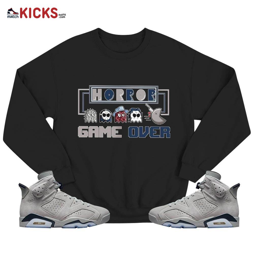 Friday Horror Pixer Sneaker Shirt Match Georgetown 6s, Jordan 6 Retro Georgetown MKO T-Shirt Friday Horror Pixer Sneaker Shirt Match Georgetown 6s, Jordan 6 Retro Georgetown MKO T-Shirt