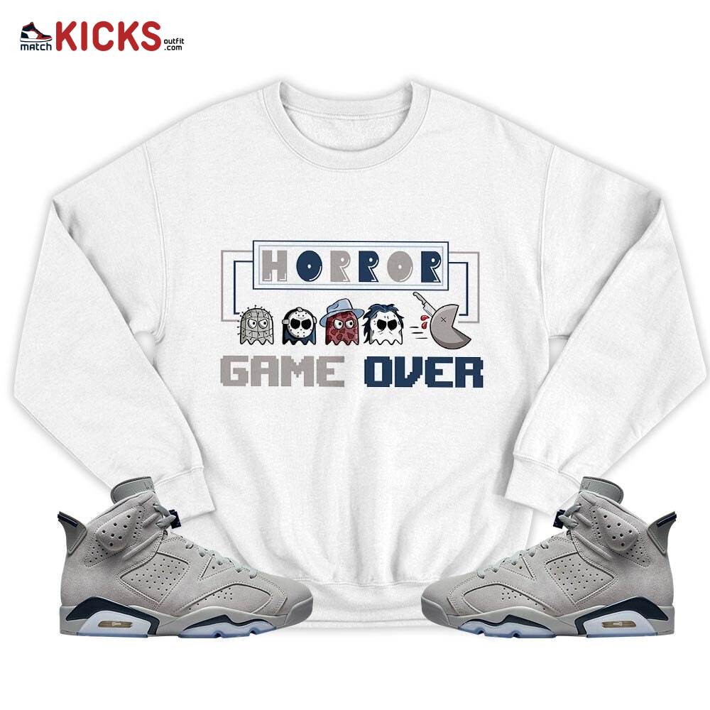 Friday Horror Pixer Sneaker Shirt Match Georgetown 6s, Jordan 6 Retro Georgetown MKO T-Shirt Friday Horror Pixer Sneaker Shirt Match Georgetown 6s, Jordan 6 Retro Georgetown MKO T-Shirt