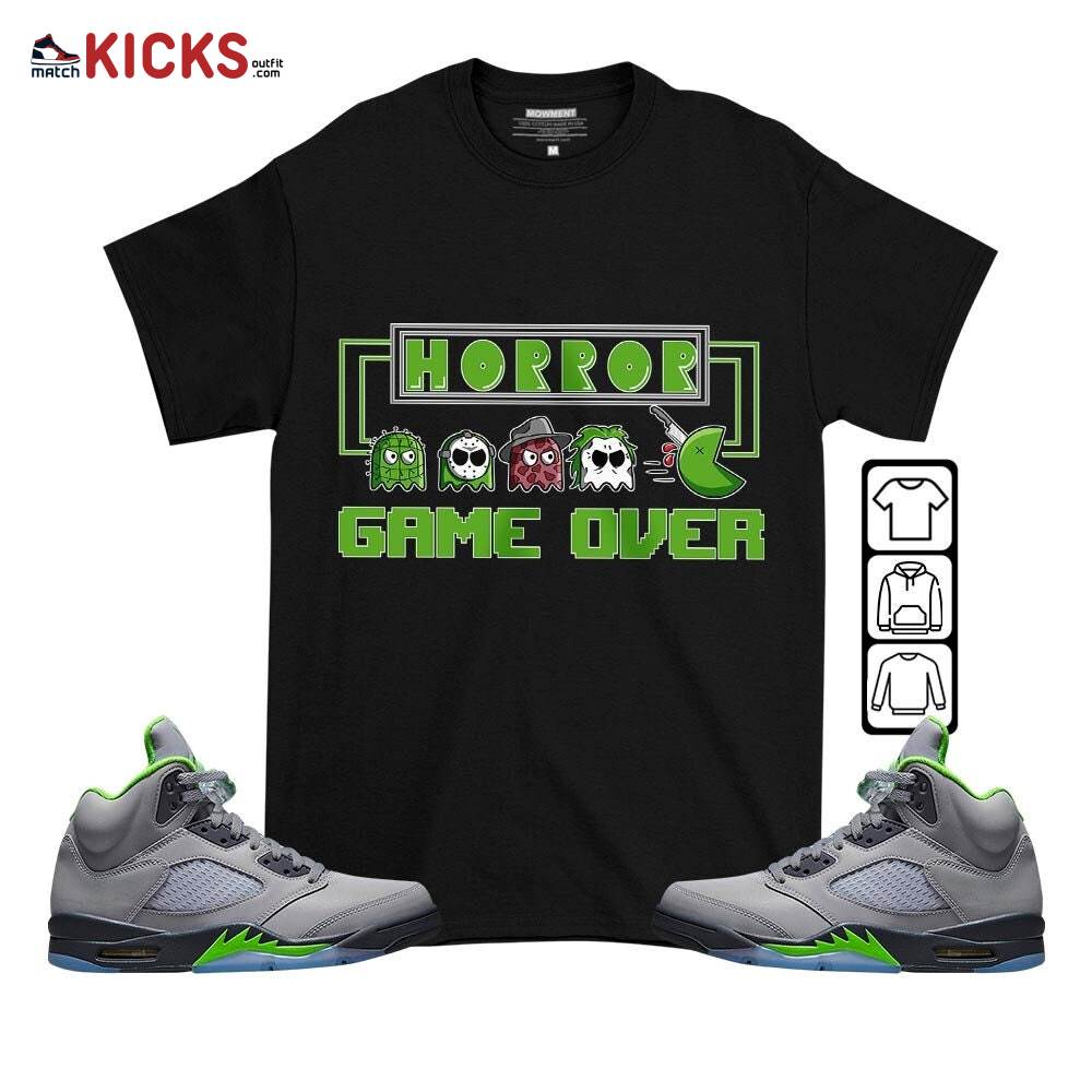 Friday Horror Pixer Sneaker Shirt Match Green Bean 5s, Jordan 5 Retro Green Bean MKO T-Shirt