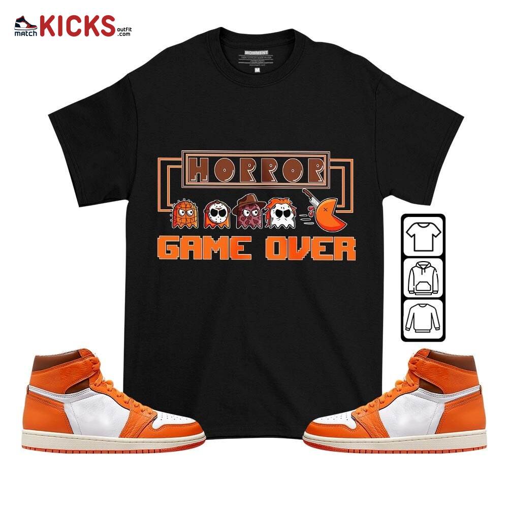 Friday Horror Pixer Sneaker Shirt Match High OG Starfish 1s, Jordan 1 Retro High OG Starfish MKO T-Shirt