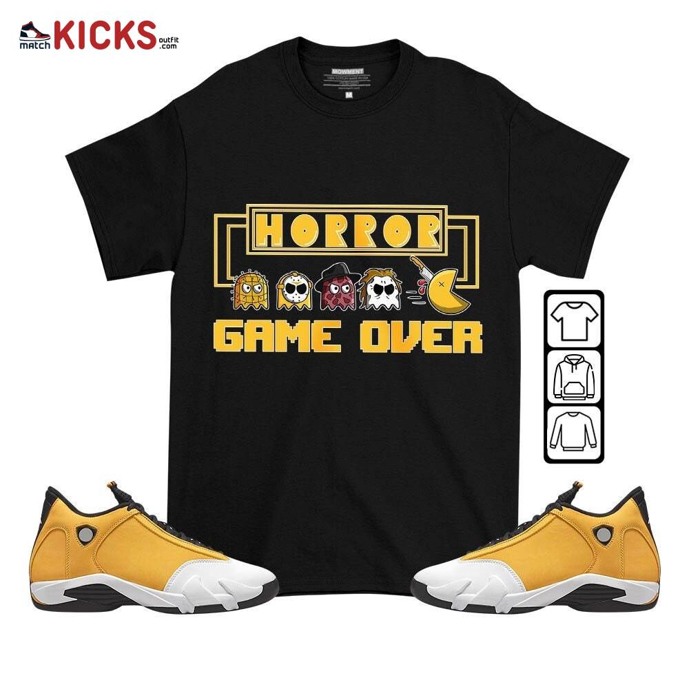 Friday Horror Pixer Sneaker Shirt Match Light Ginger 14s, Jordan 14 Retro Light Ginger MKO T-Shirt