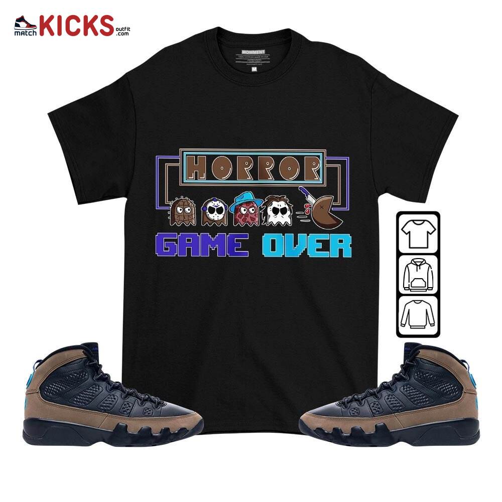 Friday Horror Pixer Sneaker Shirt Match Olive Concord 9s, Jordan 9 Olive Concord MKO T-Shirt