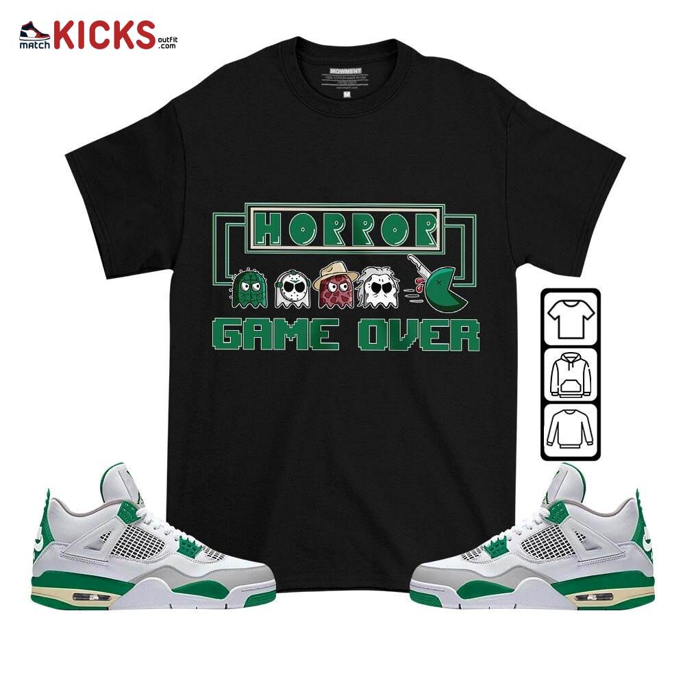 Friday Horror Pixer Sneaker Shirt Match Retro Pine Green 4s, Jordan 4 Pine Green MKO T-Shirt