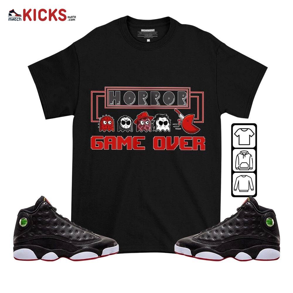 Friday Horror Pixer Sneaker Shirt Match Retro Playoffs 13s, Jordan 13 Playoffs MKO T-Shirt