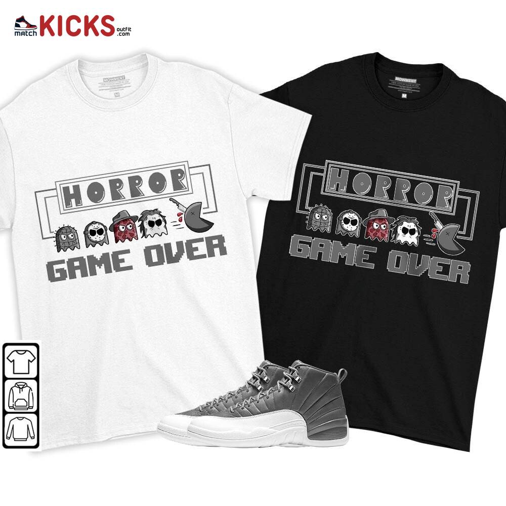 Friday Horror Pixer Sneaker Shirt Match Retro Stealth 12s, Jordan 12 Retro Stealth MKO T-Shirt