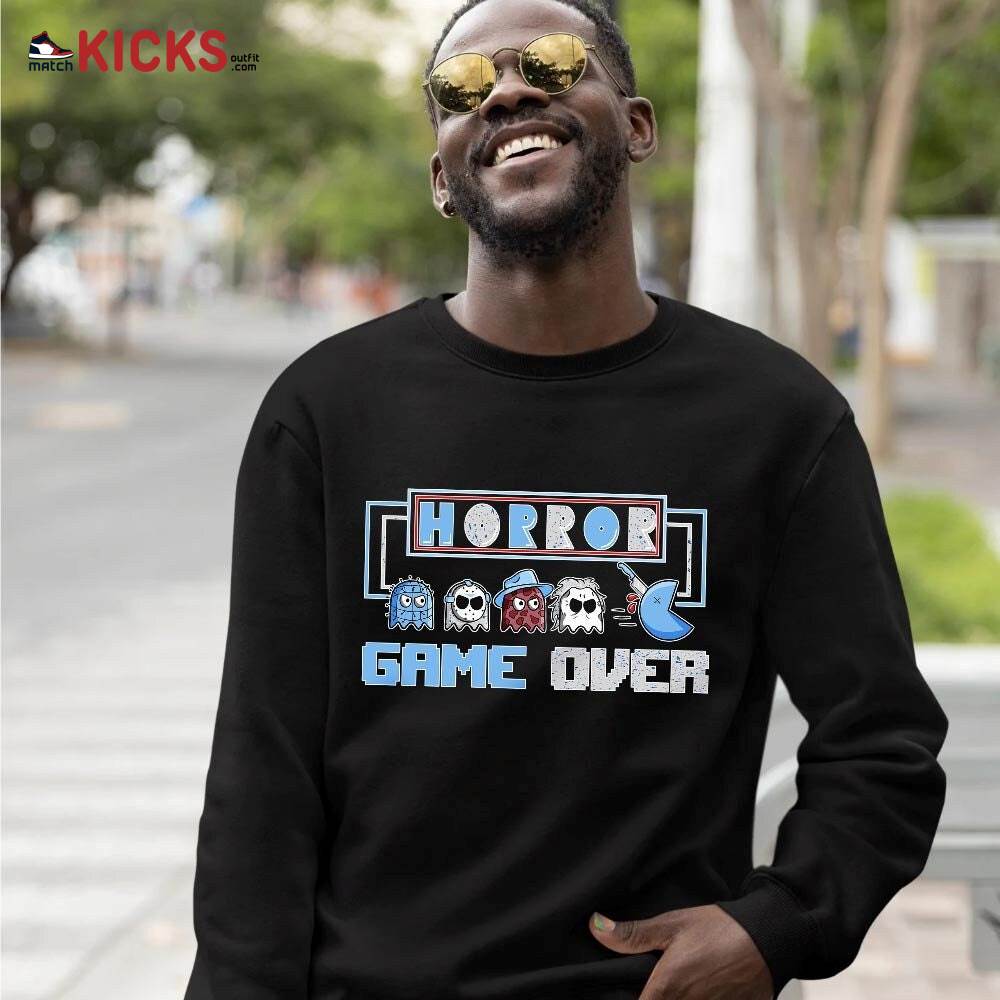 Friday Horror Pixer Sneaker Shirt Match Retro University Blue 5s, Jordan 5 University Blue MKO T-Shirt Friday Horror Pixer Sneaker Shirt Match Retro University Blue 5s, Jordan 5 University Blue MKO T-Shirt