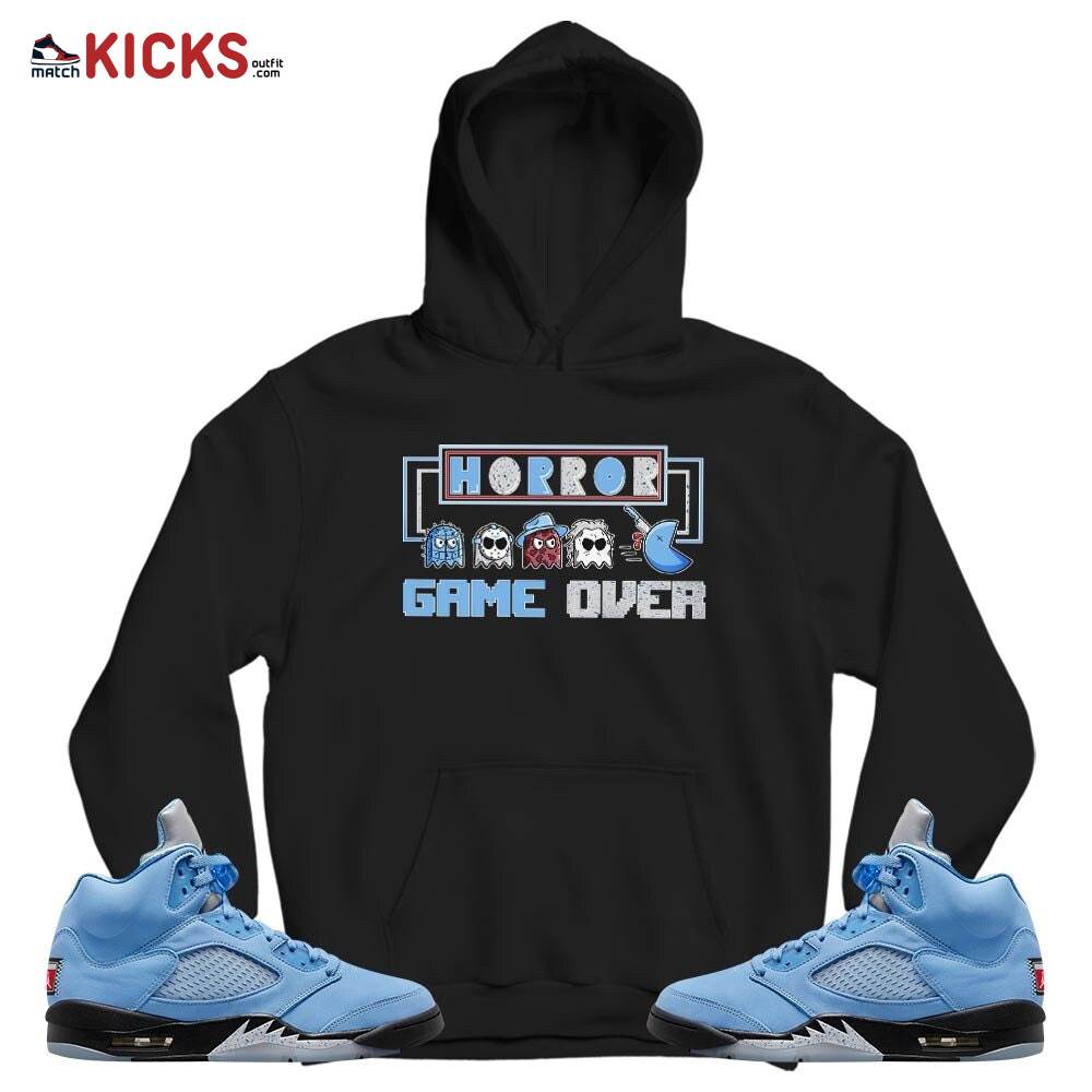 Friday Horror Pixer Sneaker Shirt Match Retro University Blue 5s, Jordan 5 University Blue MKO T-Shirt Friday Horror Pixer Sneaker Shirt Match Retro University Blue 5s, Jordan 5 University Blue MKO T-Shirt