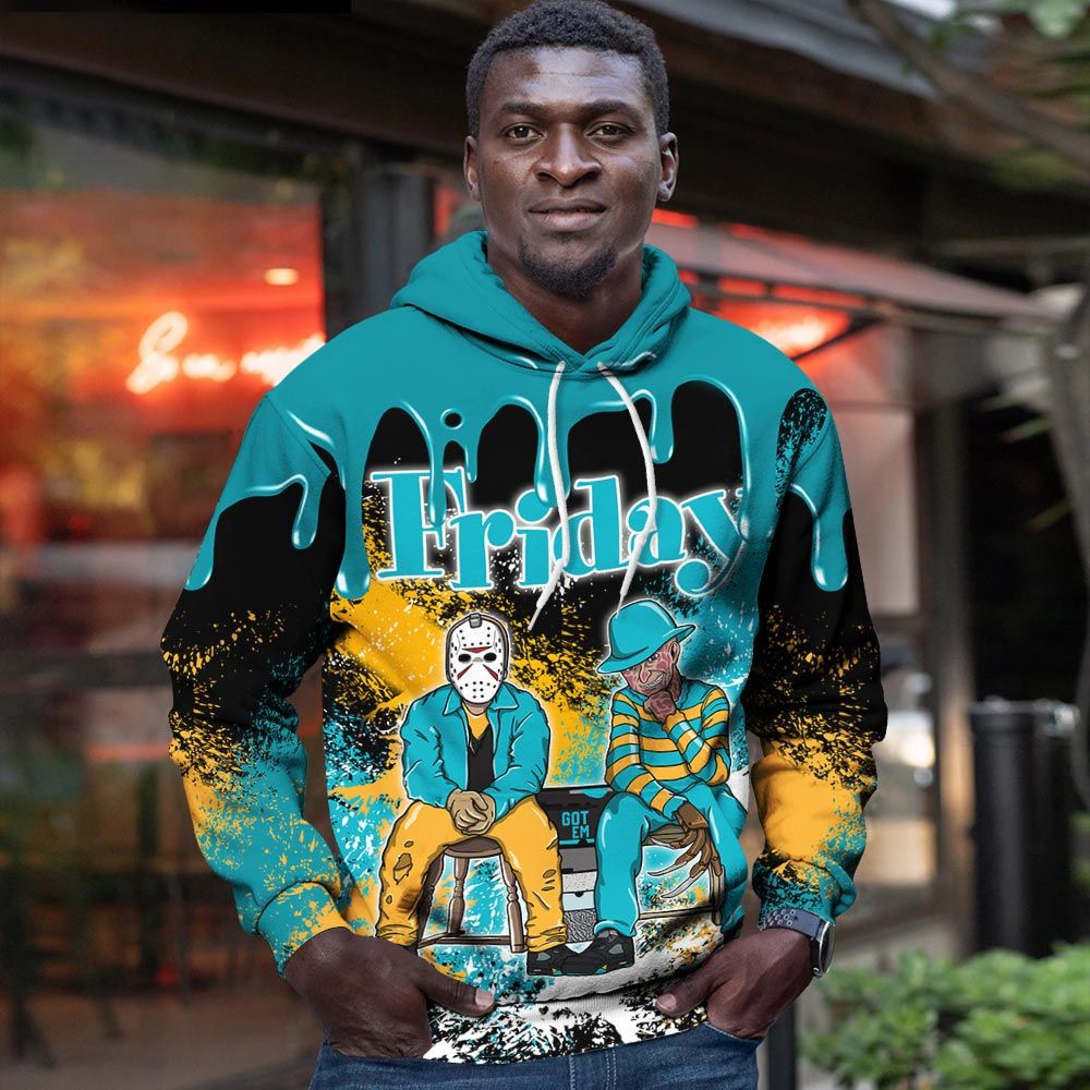 Friday Horror Sneaker Shirt Match 2023 Retro Aqua 5S, Jordan 5 Aqua Hoodie Sweatshirt Tee All Over Print MKO Shirt Friday Horror Sneaker Shirt Match 2023 Retro Aqua 5S, Jordan 5 Aqua Hoodie Sweatshirt Tee All Over Print MKO Shirt