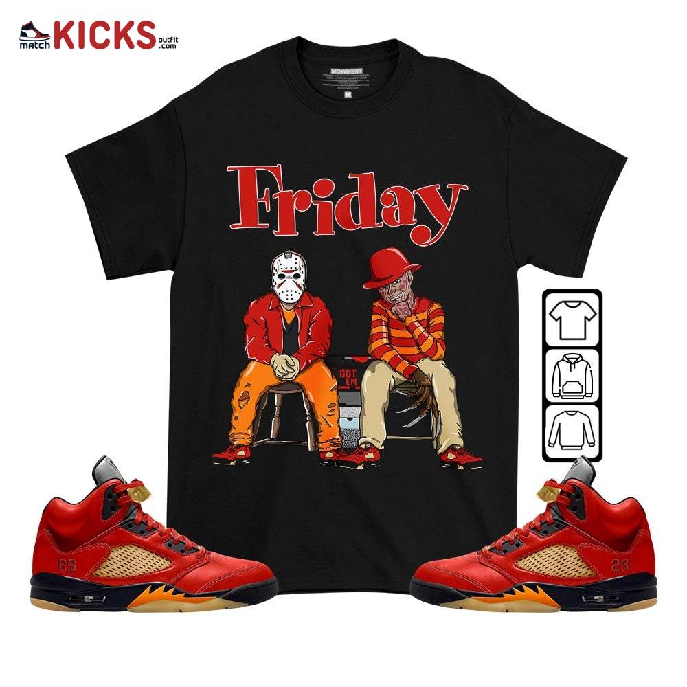Friday Horror Sneaker Shirt Match 5 Dunk On Mars, Jordan 5 Mars For Her MKO T-Shirt