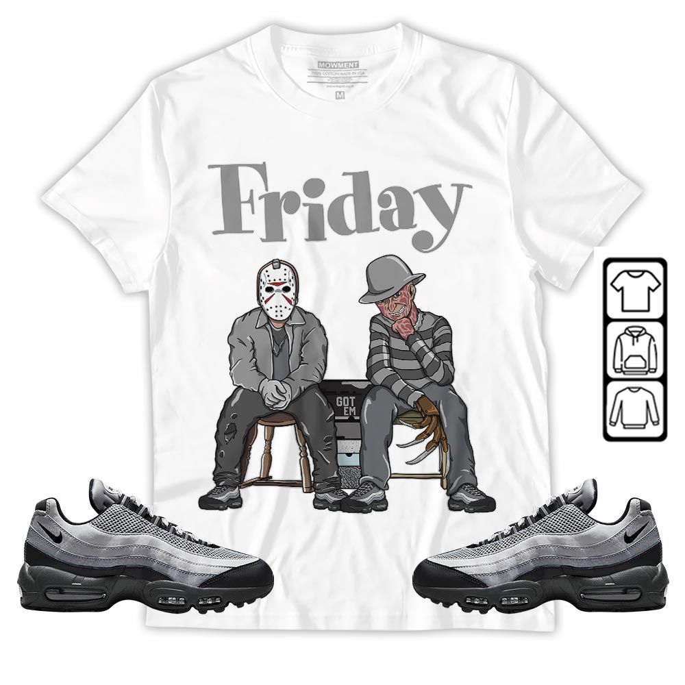 Friday Horror Sneaker Shirt Match 95 Reflective Safari Grey, Air Max 95 Reflective Safari MKO T-Shirt