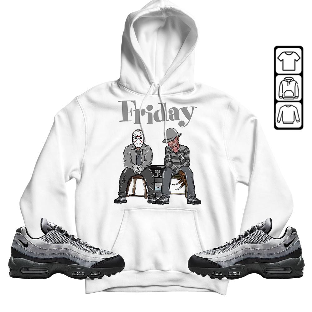 Friday Horror Sneaker Shirt Match 95 Reflective Safari Grey, Air Max 95 Reflective Safari MKO T-Shirt