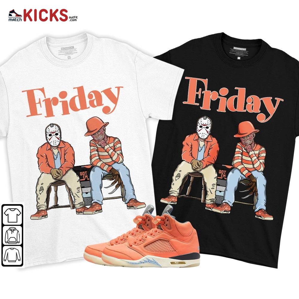 Friday Horror Sneaker Shirt Match Crimson Bliss 5s, Jordan 5 DJ Khaled Crimson Bliss MKO T-Shirt Friday Horror Sneaker Shirt Match Crimson Bliss 5s, Jordan 5 DJ Khaled Crimson Bliss MKO T-Shirt