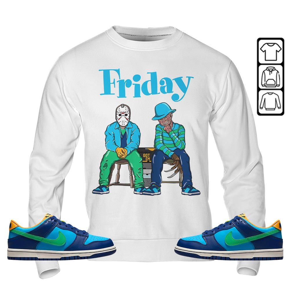 Friday Horror Sneaker Shirt Match Dunk Low GS Kyrie, Dunk Low GS Electric Algae MKO T-Shirt Friday Horror Sneaker Shirt Match Dunk Low GS Kyrie, Dunk Low GS Electric Algae MKO T-Shirt
