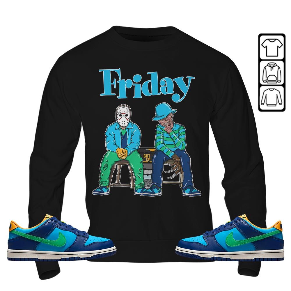 Friday Horror Sneaker Shirt Match Dunk Low GS Kyrie, Dunk Low GS Electric Algae MKO T-Shirt Friday Horror Sneaker Shirt Match Dunk Low GS Kyrie, Dunk Low GS Electric Algae MKO T-Shirt