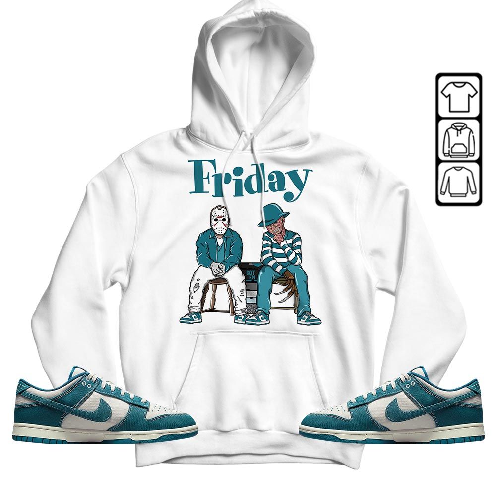 Friday Horror Sneaker Shirt Match Dunk Low Industrial Blue, Dunk Low Denim Industrial Blue MKO T-Shirt