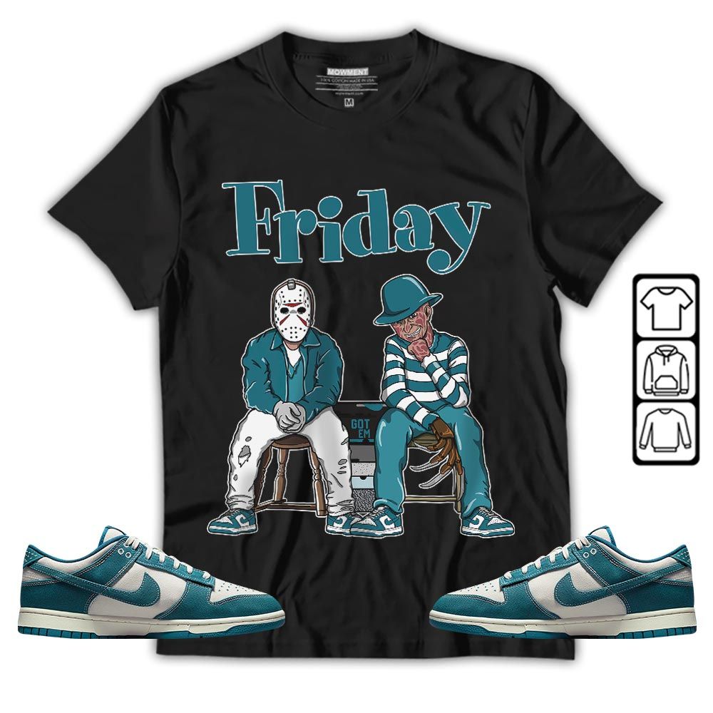 Friday Horror Sneaker Shirt Match Dunk Low Industrial Blue, Dunk Low Denim Industrial Blue MKO T-Shirt Friday Horror Sneaker Shirt Match Dunk Low Industrial Blue, Dunk Low Denim Industrial Blue MKO T-Shirt