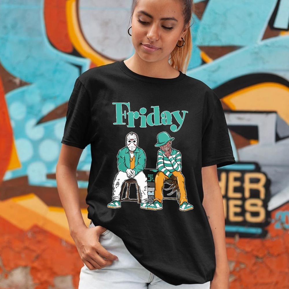 Friday Horror Sneaker Shirt Match Dunk Low Turquoise, Dunk Low Teal Zeal MKO T-Shirt Friday Horror Sneaker Shirt Match Dunk Low Turquoise, Dunk Low Teal Zeal MKO T-Shirt