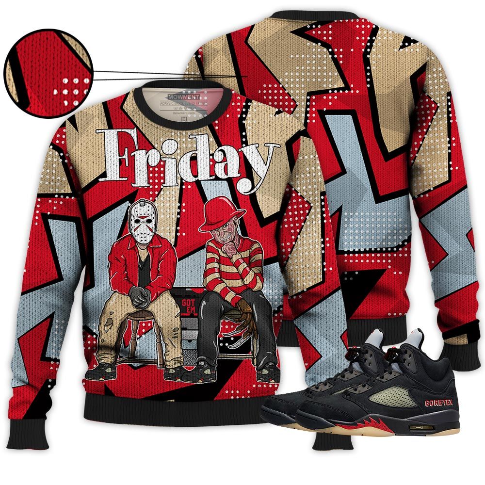 Friday Horror Sneaker Shirt Match Gore-Tex 5S, Jordan 5 Gore-Tex Off Noir Hoodie Sweatshirt Tee All Over Print MKO Shirt Friday Horror Sneaker Shirt Match Gore-Tex 5S, Jordan 5 Gore-Tex Off Noir Hoodie Sweatshirt Tee All Over Print MKO Shirt