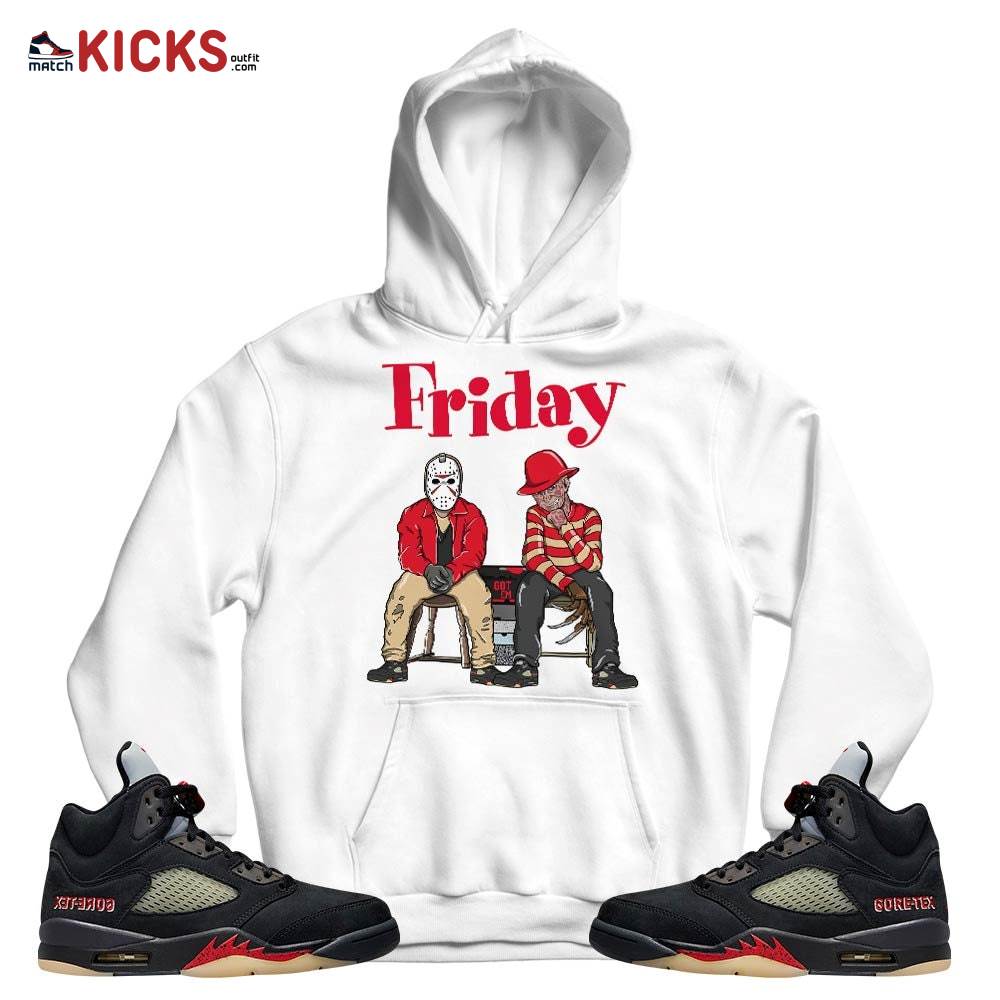 Friday Horror Sneaker Shirt Match Gore-Tex 5s, Jordan 5 GORE-TEX Off Noir MKO T-Shirt Friday Horror Sneaker Shirt Match Gore-Tex 5s, Jordan 5 GORE-TEX Off Noir MKO T-Shirt