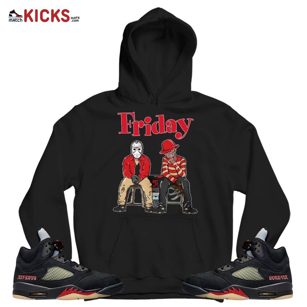 Friday Horror Sneaker Shirt Match Gore-Tex 5s, Jordan 5 GORE-TEX Off Noir MKO T-Shirt Friday Horror Sneaker Shirt Match Gore-Tex 5s, Jordan 5 GORE-TEX Off Noir MKO T-Shirt