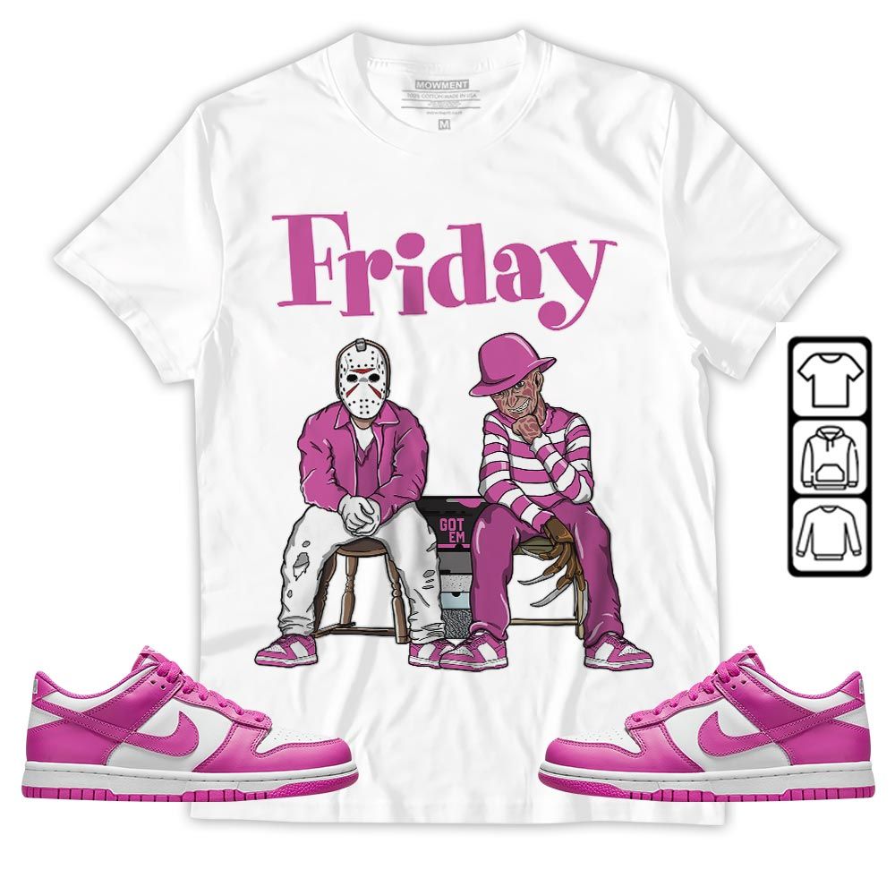 Friday Horror Sneaker Shirt Match GS Active Fuchsia, Dunk Low Active Fuchsia MKO T-Shirt Friday Horror Sneaker Shirt Match GS Active Fuchsia, Dunk Low Active Fuchsia MKO T-Shirt