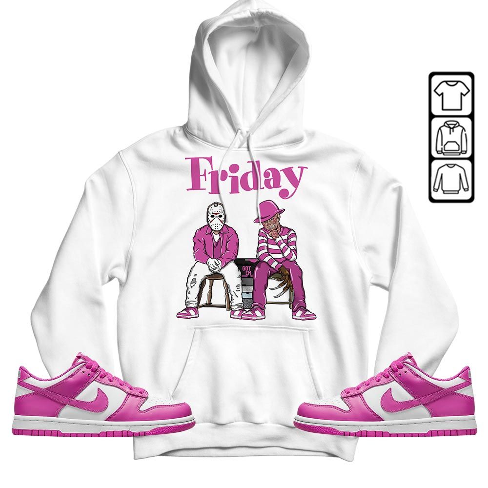 Friday Horror Sneaker Shirt Match GS Active Fuchsia, Dunk Low Active Fuchsia MKO T-Shirt