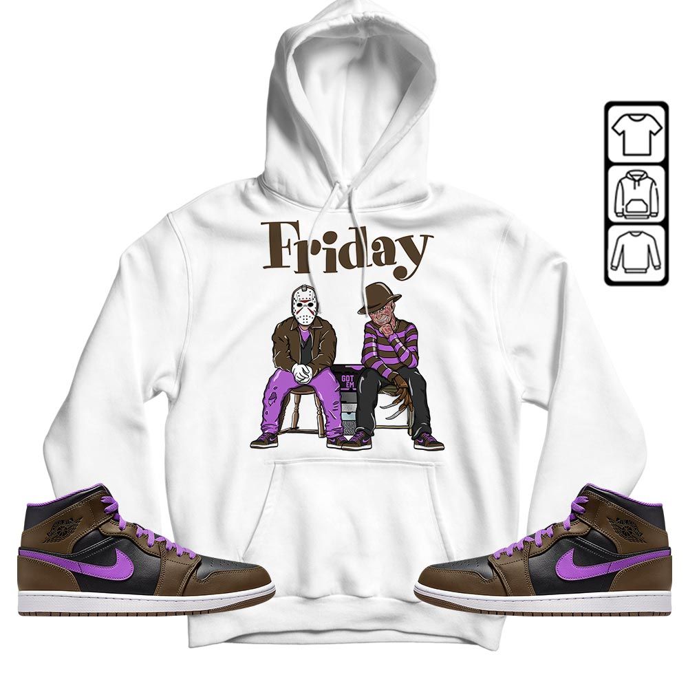 Friday Horror Sneaker Shirt Match Jordan 1 Mid Palomino, Jordan 1 Mid Palomino MKO T-Shirt